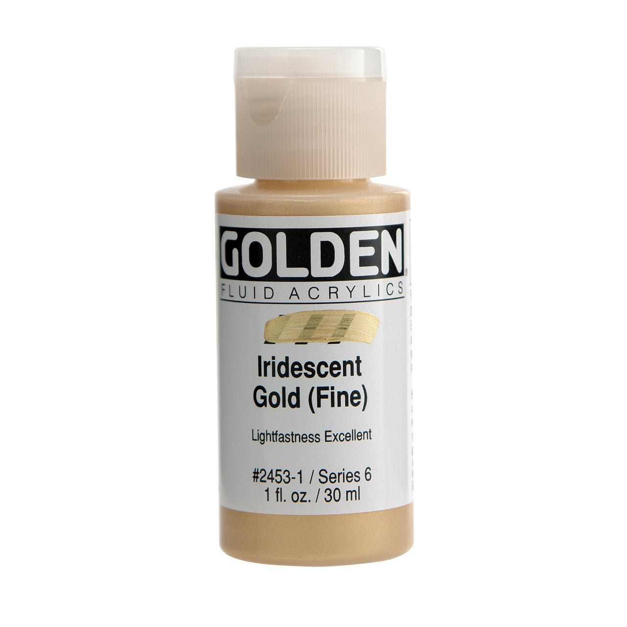 Golden Fluid Acrylic Iridescent Gold (fine) 1 oz - merriartist.com