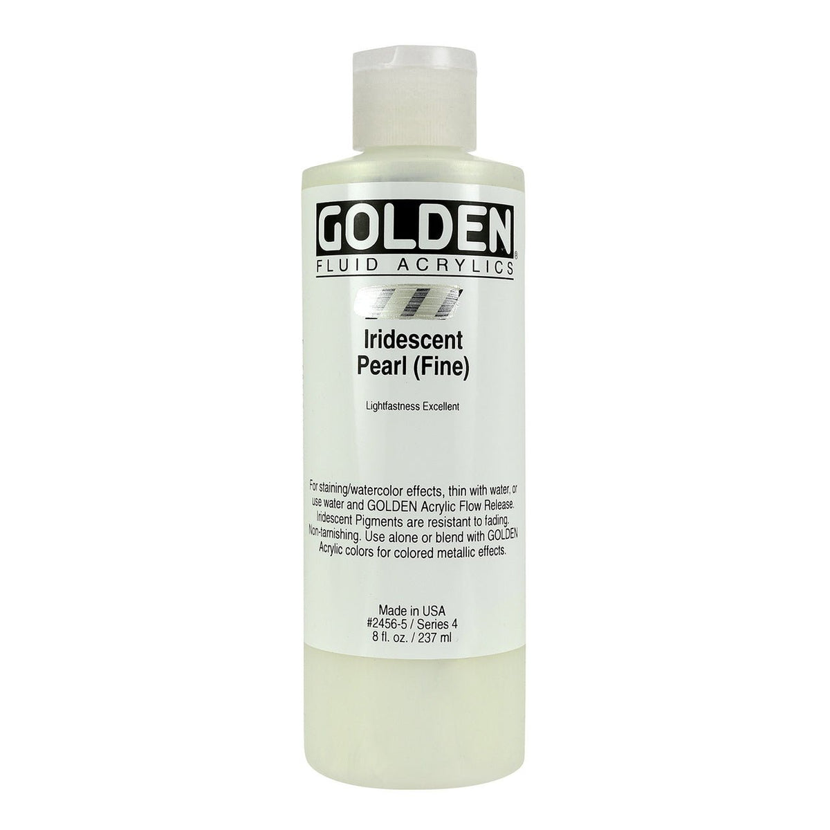 Golden Fluid Acrylic Iridescent Pearl (fine) 8 oz - merriartist.com
