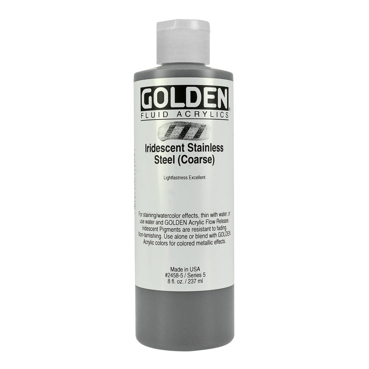 Golden Acrylics Heavy Body 2oz Iridescent Stainless Steel (Fine)