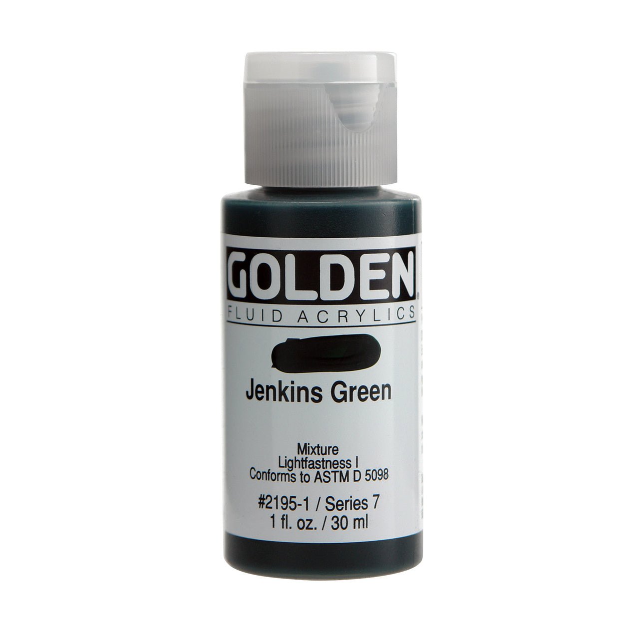 Golden Fluid Acrylic Jenkins Green 1 oz - merriartist.com