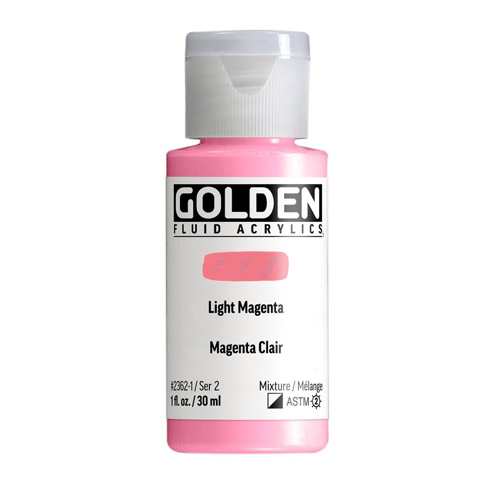 Golden Fluid Acrylic Light Magenta 1 oz (pre-order) - The Merri Artist - merriartist.com