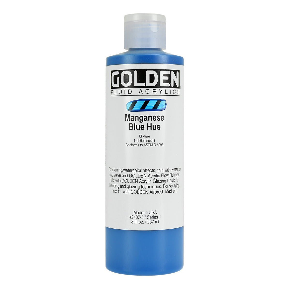 Golden Fluid Acrylic Manganese Blue Hue 8 oz - merriartist.com