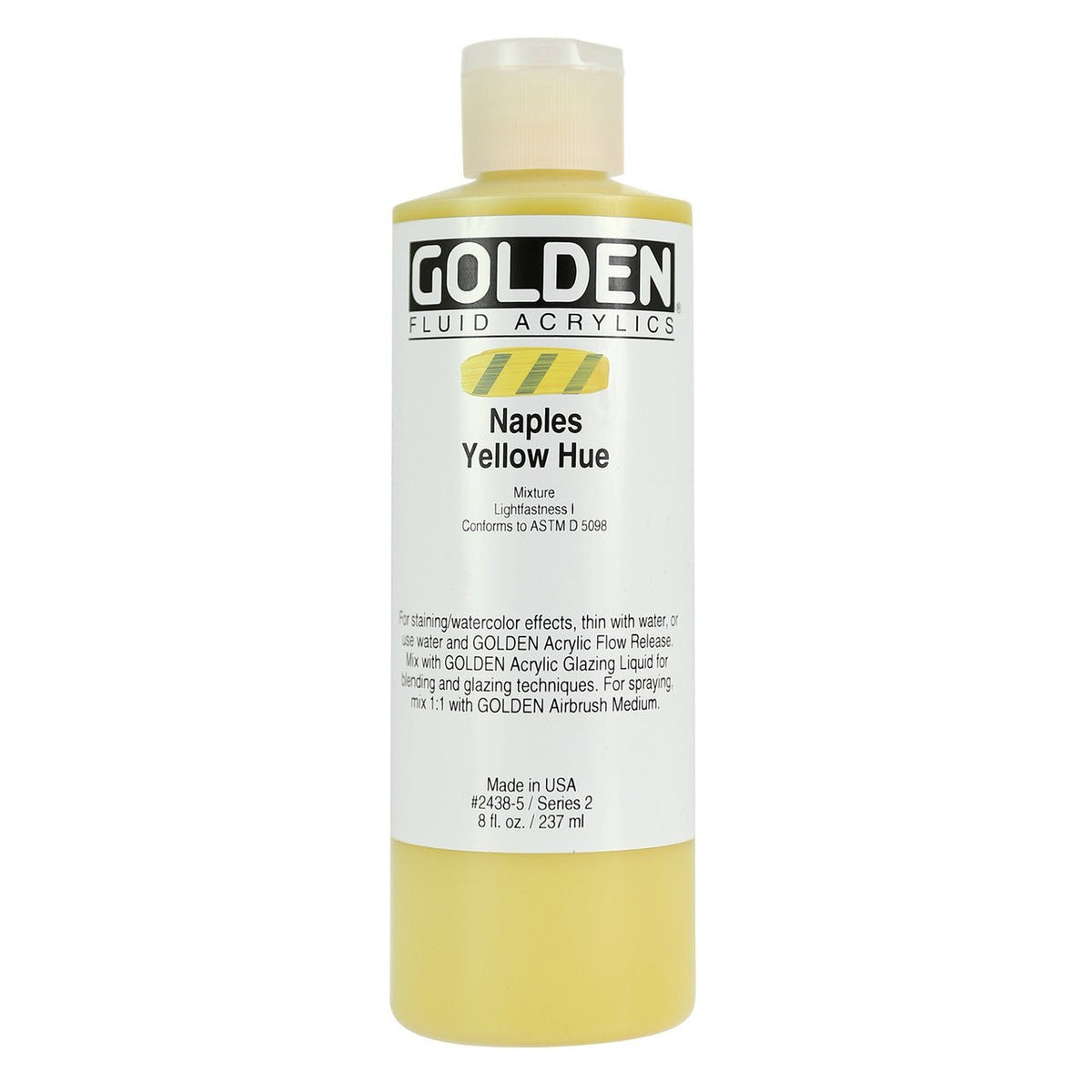 Golden Fluid Acrylic Naples Yellow Hue 8 oz - merriartist.com