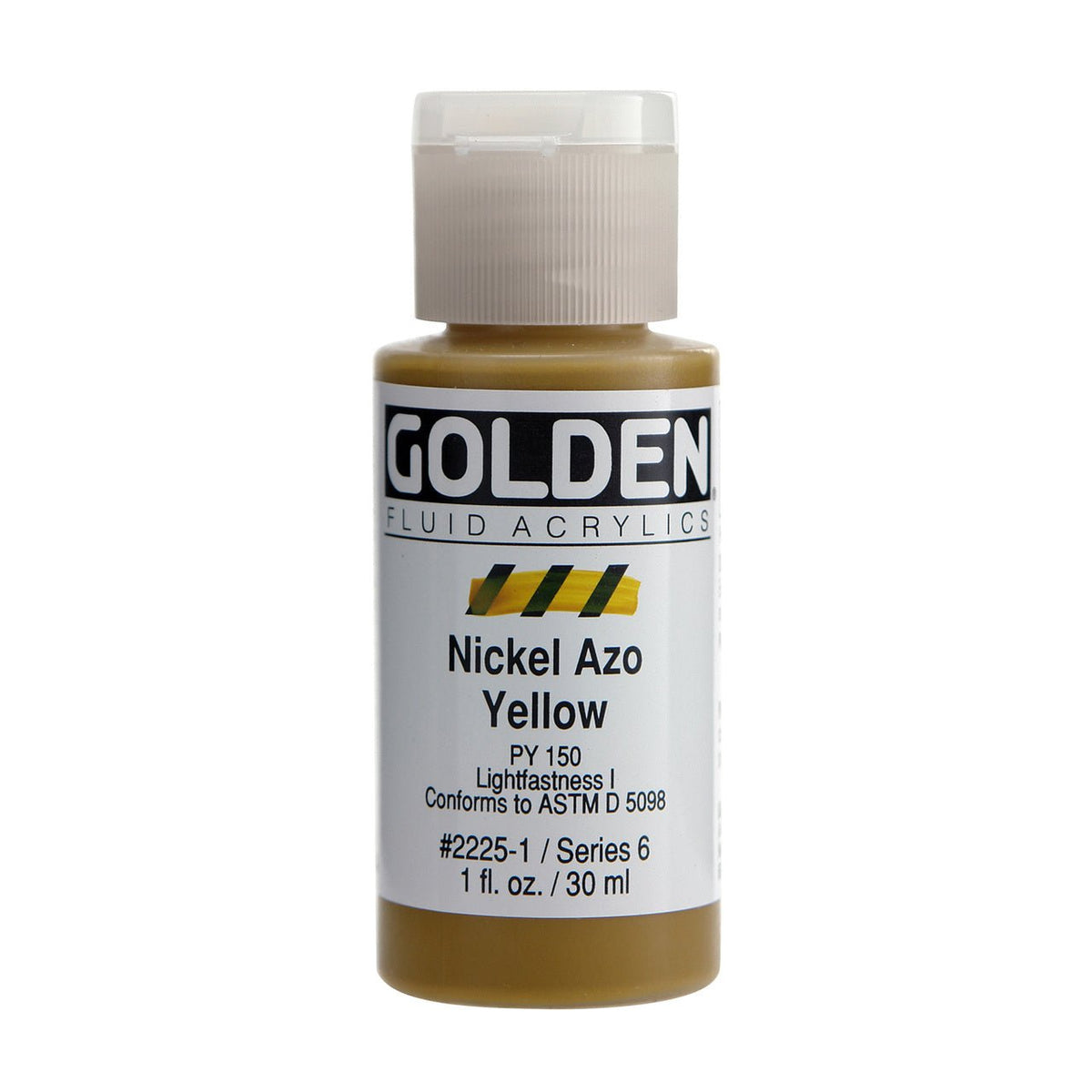 Golden Fluid Acrylic Nickel Azo Yellow 1 oz - merriartist.com