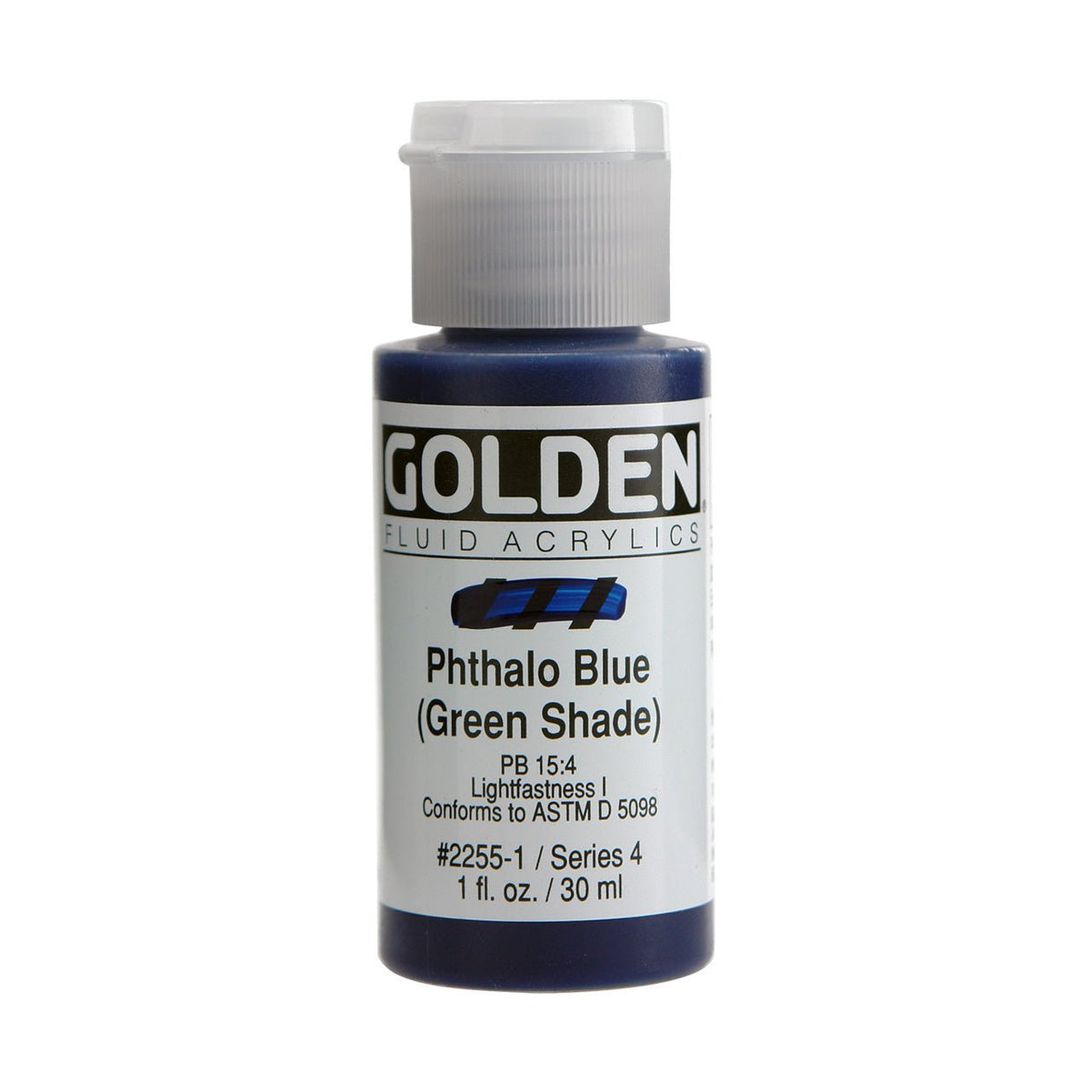 Golden Fluid Acrylic Phthalo Blue (green Shade) 1 oz - merriartist.com