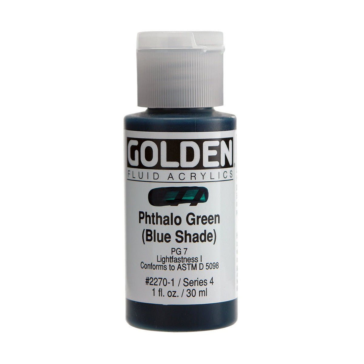 Golden Fluid Acrylic Phthalo Green (blue shade) 1 oz - merriartist.com