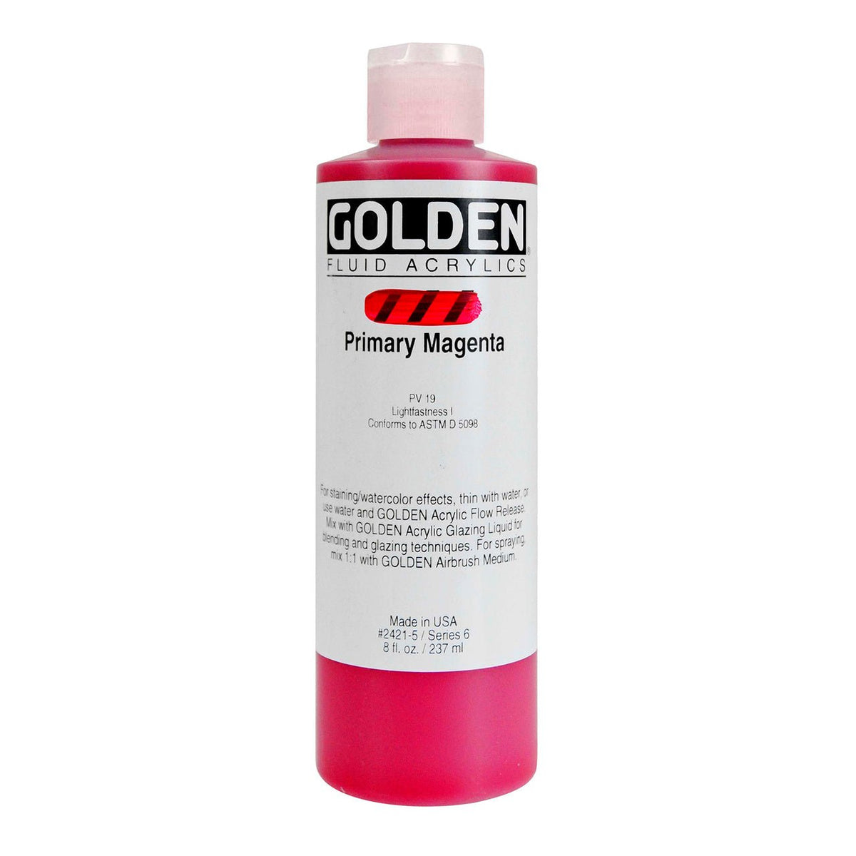 Golden Fluid Acrylic Primary Magenta 8 oz - merriartist.com