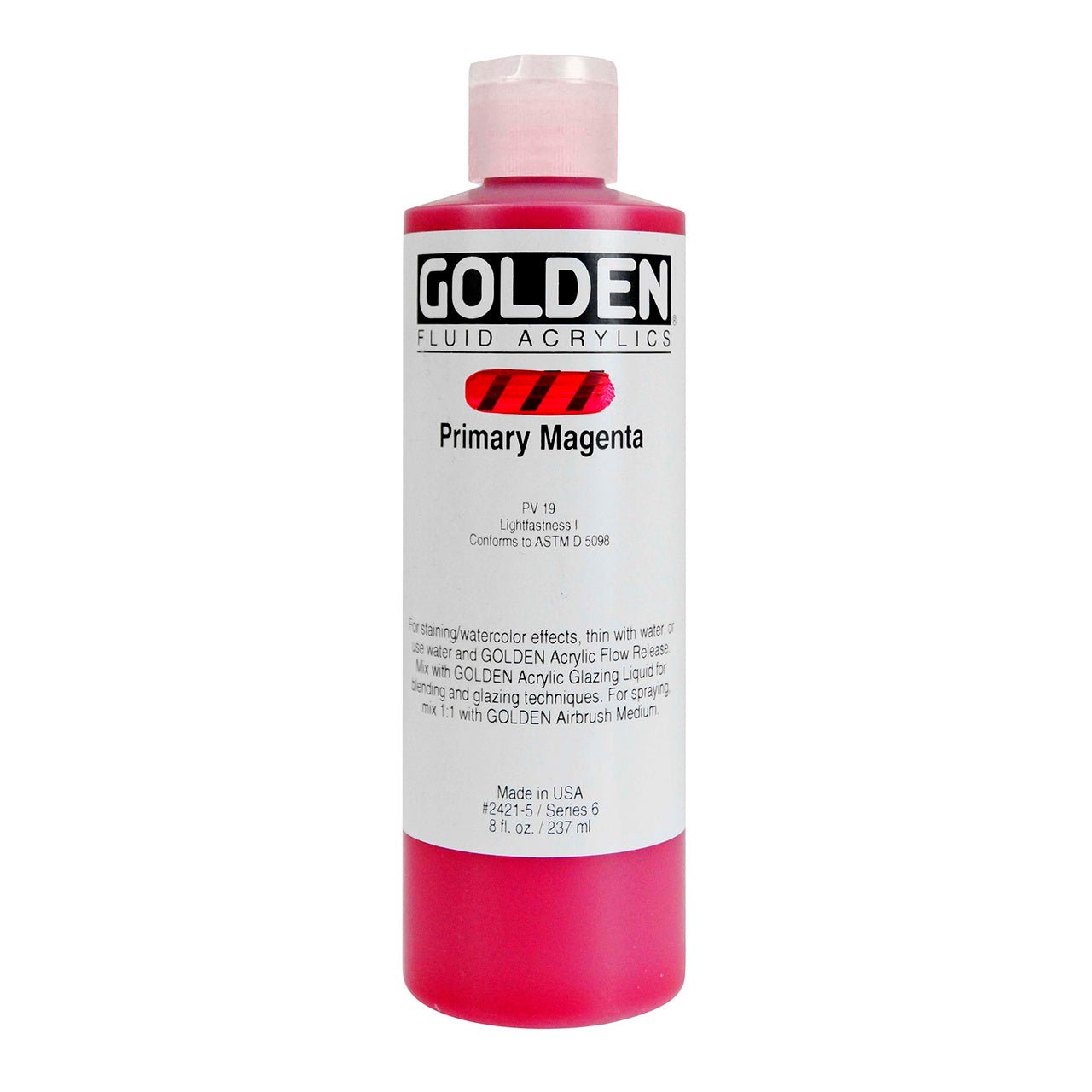 Golden Fluid Acrylic Primary Magenta 8 oz - merriartist.com