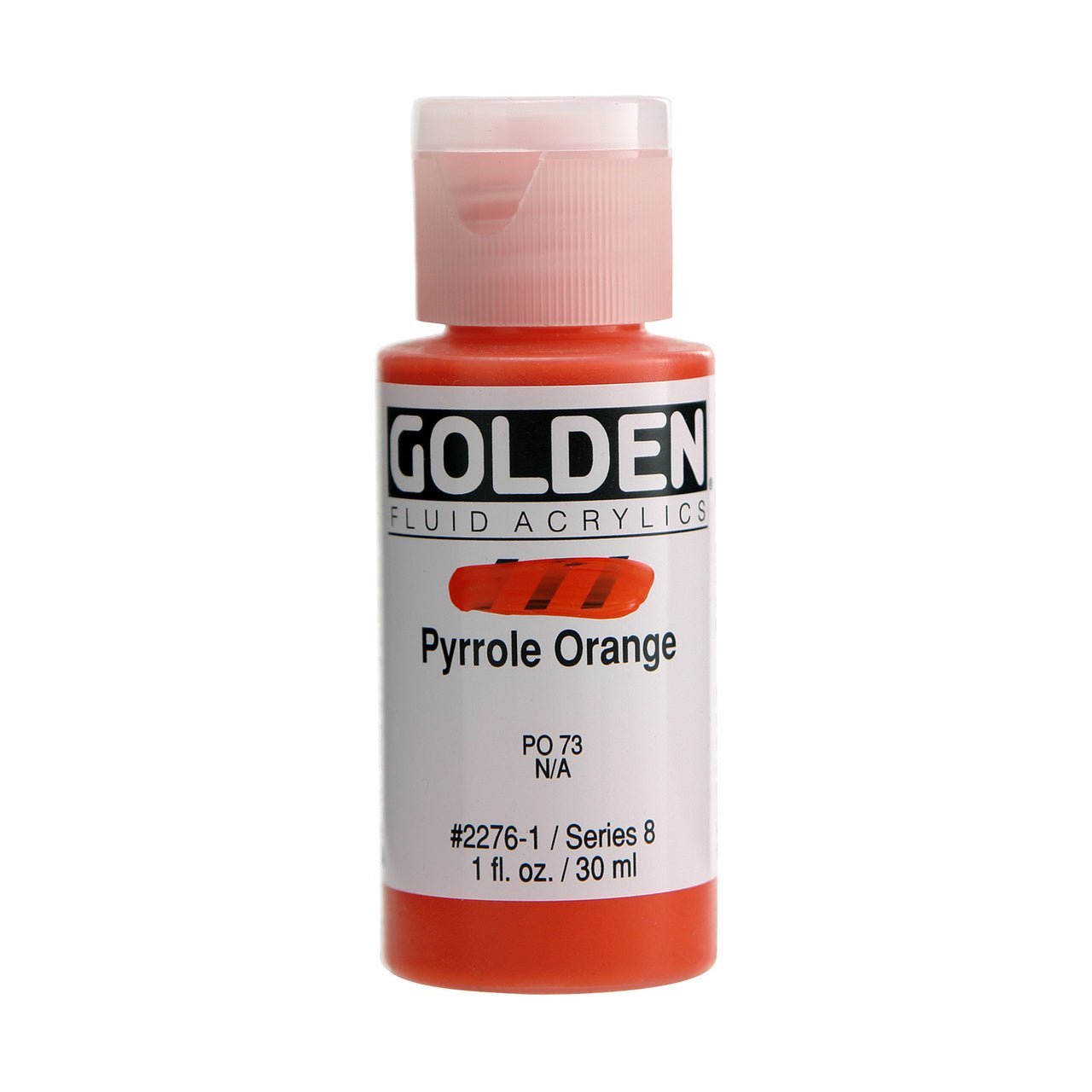 Golden Fluid Acrylic Pyrrole Orange 1 oz - merriartist.com