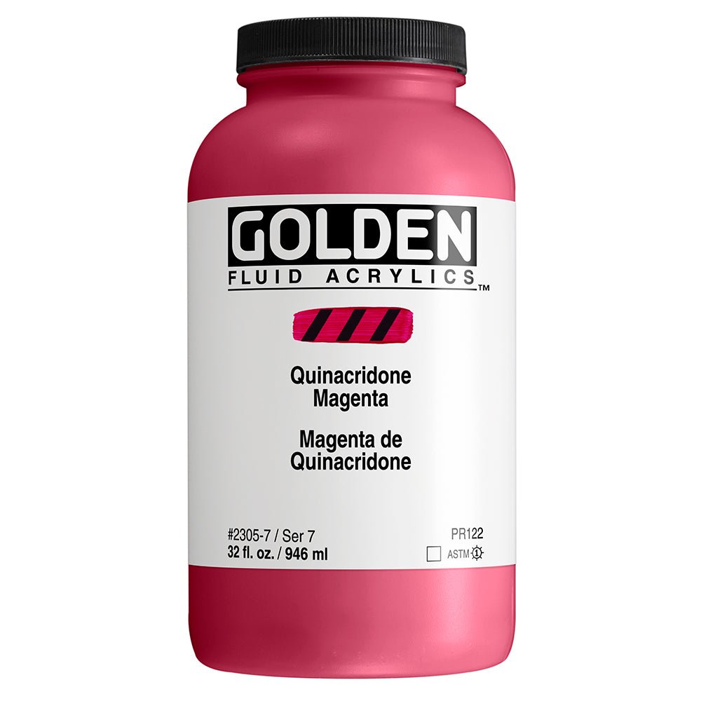 Golden Fluid Acrylic Quinacridone Magenta 32 oz - merriartist.com