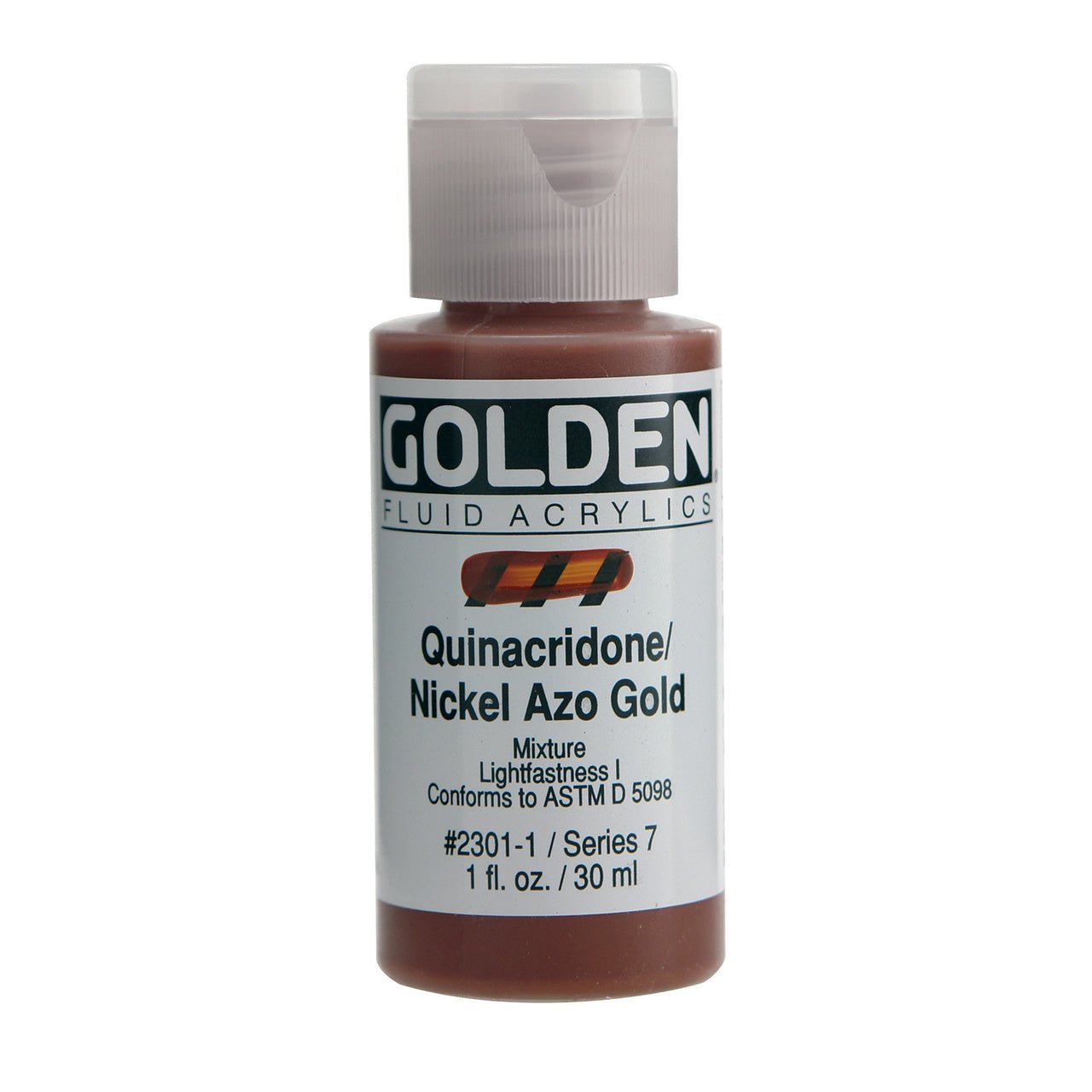 Golden Fluid Acrylic Quinacridone Nickel Azo Gold 1 oz - merriartist.com