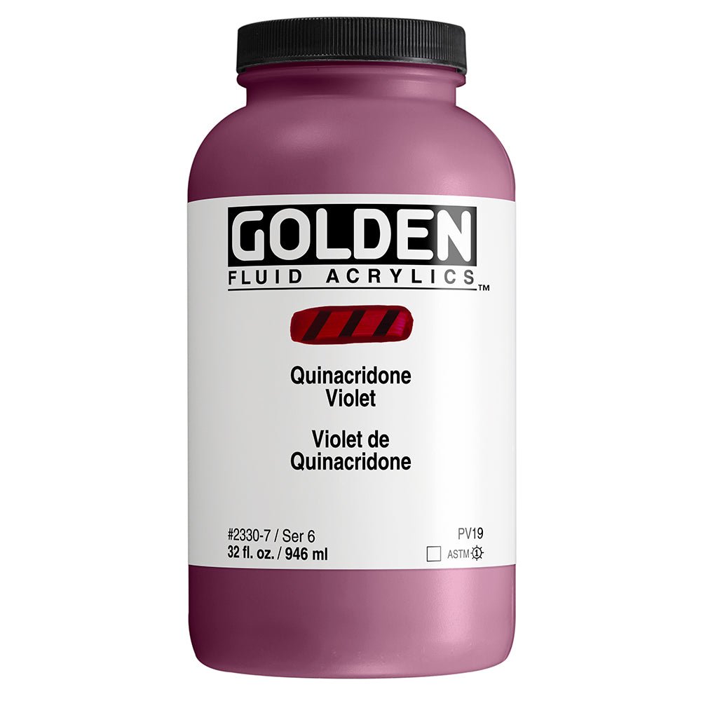 Golden Fluid Acrylic Quinacridone Violet 32 oz - merriartist.com