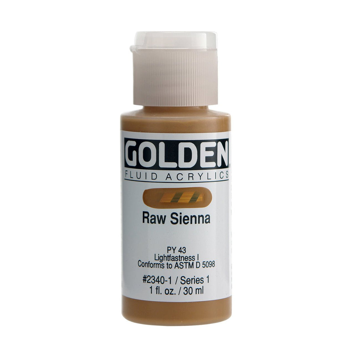 Golden Fluid Acrylic Raw Sienna 1 oz - merriartist.com