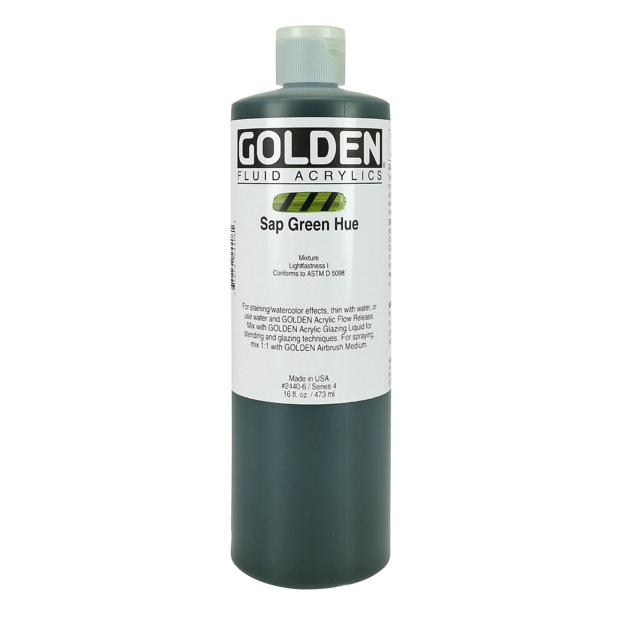 Golden Fluid Acrylic Sap Green Hue 16 oz - merriartist.com