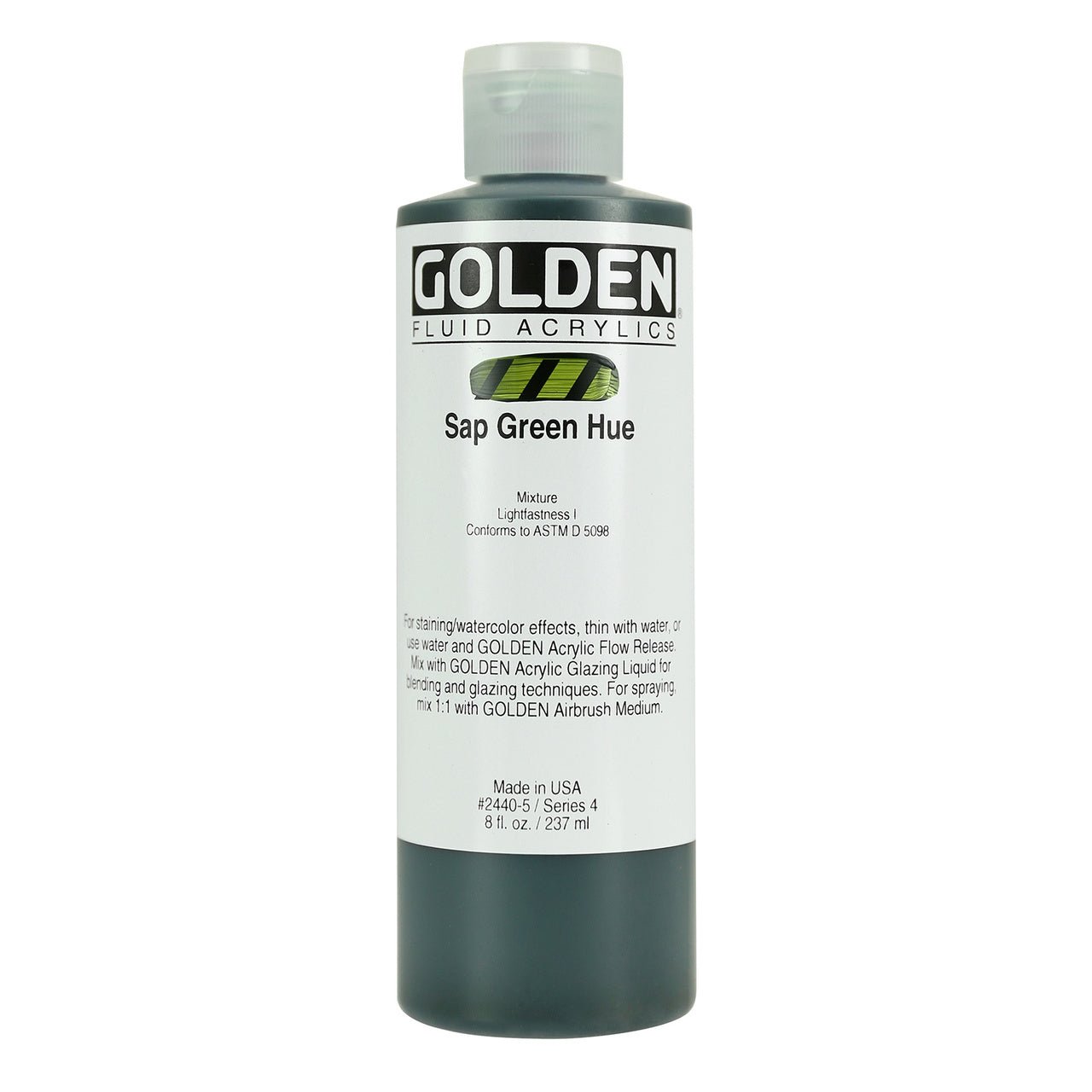 Golden Fluid Acrylic Sap Green Hue 8 oz - merriartist.com