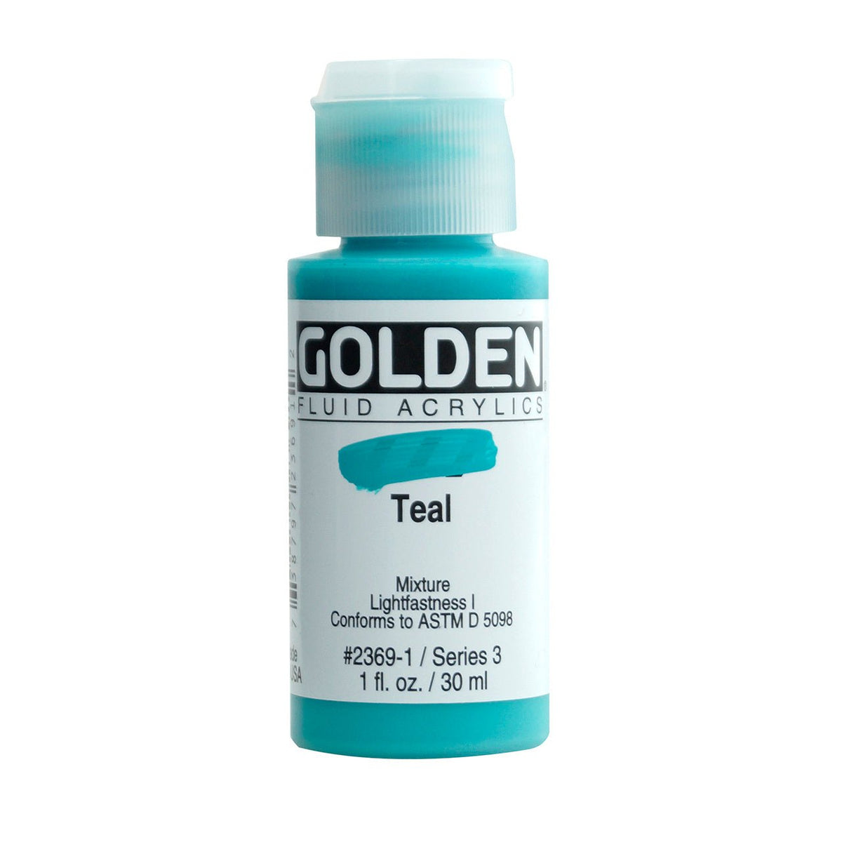 Golden Fluid Acrylic Teal 1 oz - merriartist.com