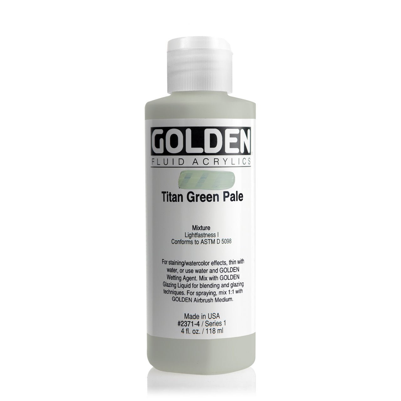Golden Fluid Acrylic Titan Green Pale 4 oz - merriartist.com