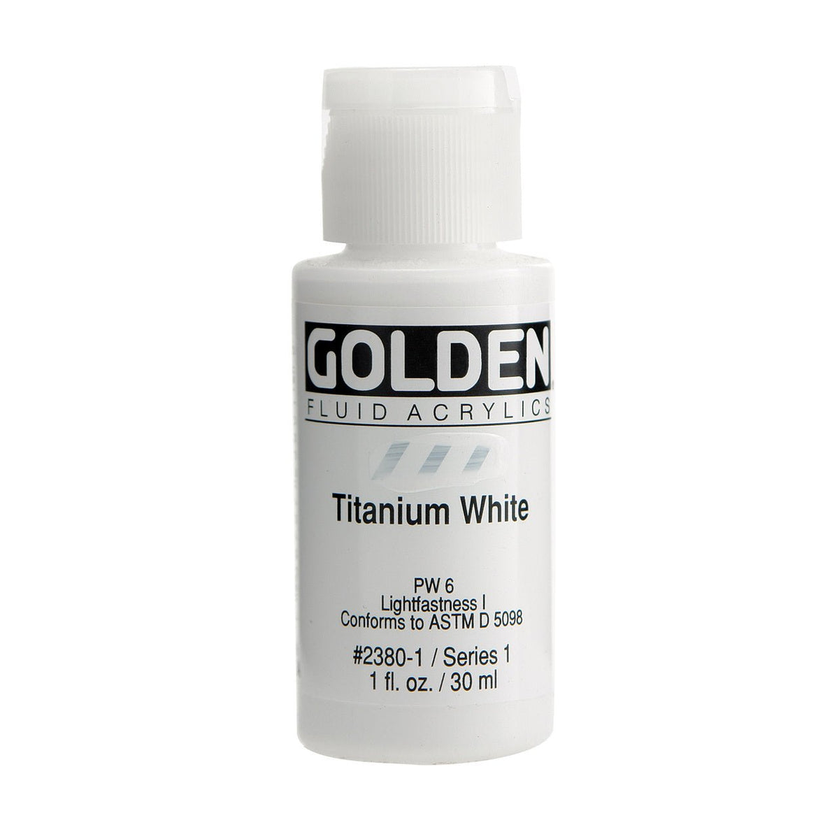 Golden Fluid Acrylic Titanium White 1 oz - merriartist.com