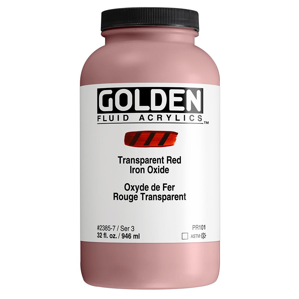 Golden Fluid Acrylic Transparent Red Iron Oxide 32 oz - merriartist.com