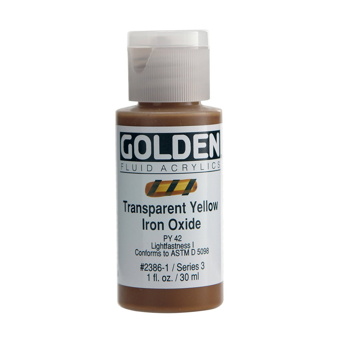 Golden Fluid Acrylic Transparent Yellow iron Oxide 1 oz - merriartist.com