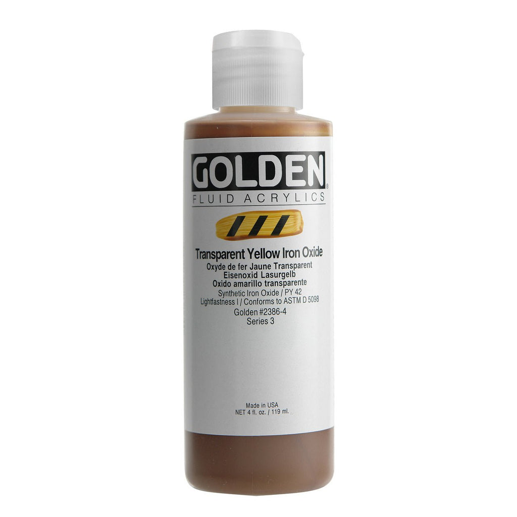 Golden Fluid Acrylic - Transparent Yellow Iron Oxide 4 oz.