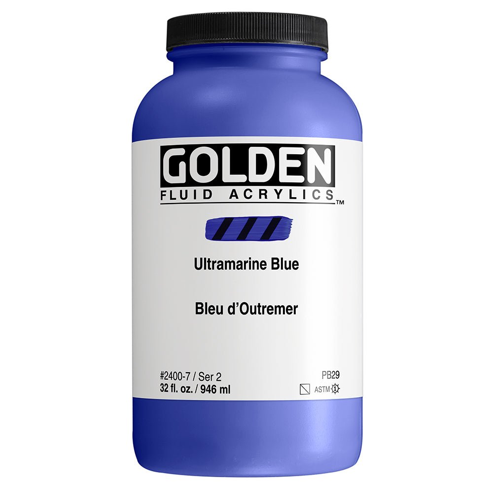 Golden Fluid Acrylic Ultramarine Blue 32 oz - merriartist.com