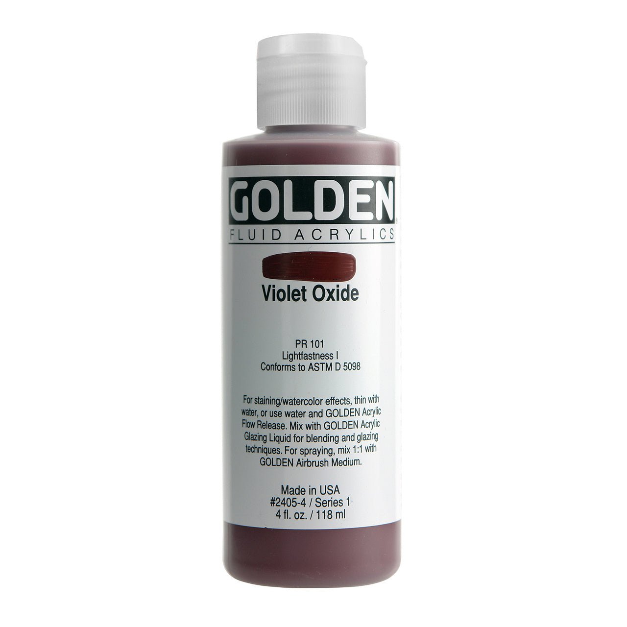 Golden Fluid Acrylic Violet Oxide 4 oz - merriartist.com
