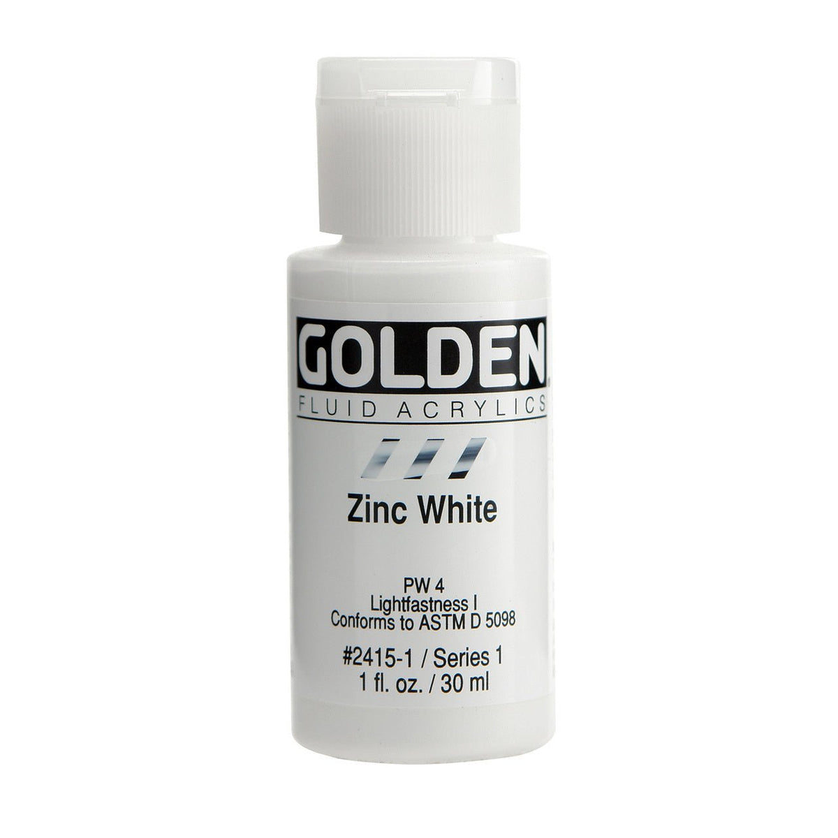 Golden Fluid Acrylic Zinc White 1 oz - merriartist.com