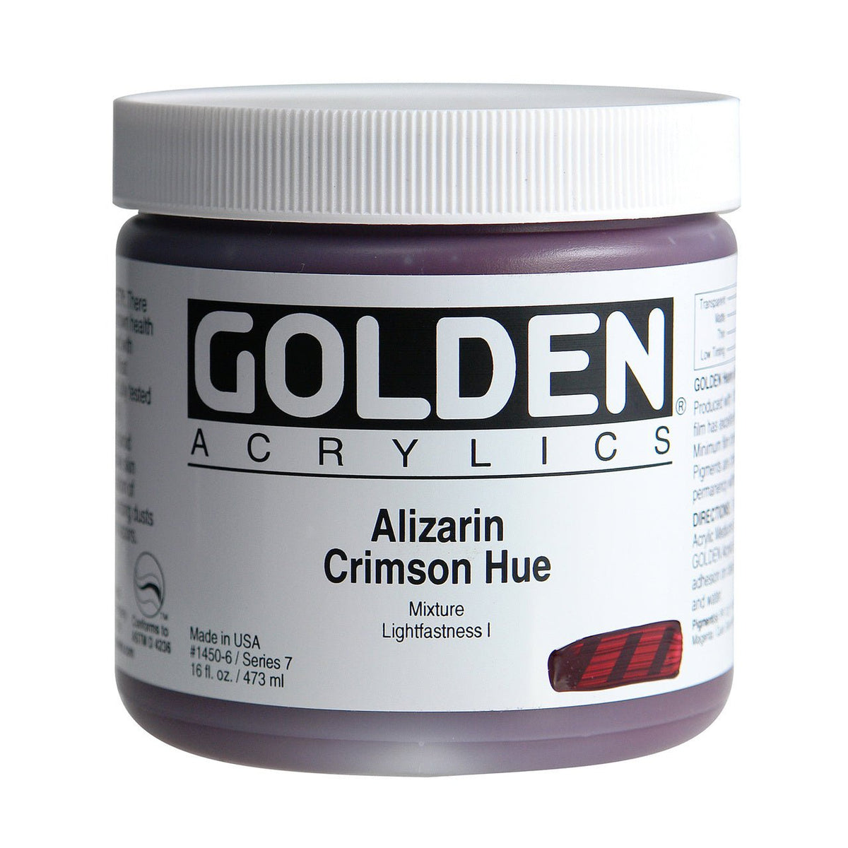 Golden Heavy Body Acrylic Alizarin Crimson Hue 16 oz - merriartist.com