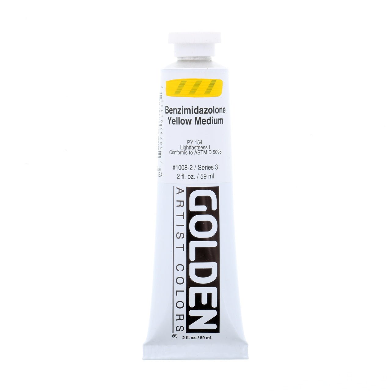 Golden Heavy Body Acrylic Benzimidazolone Yellow Medium 2 oz - merriartist.com