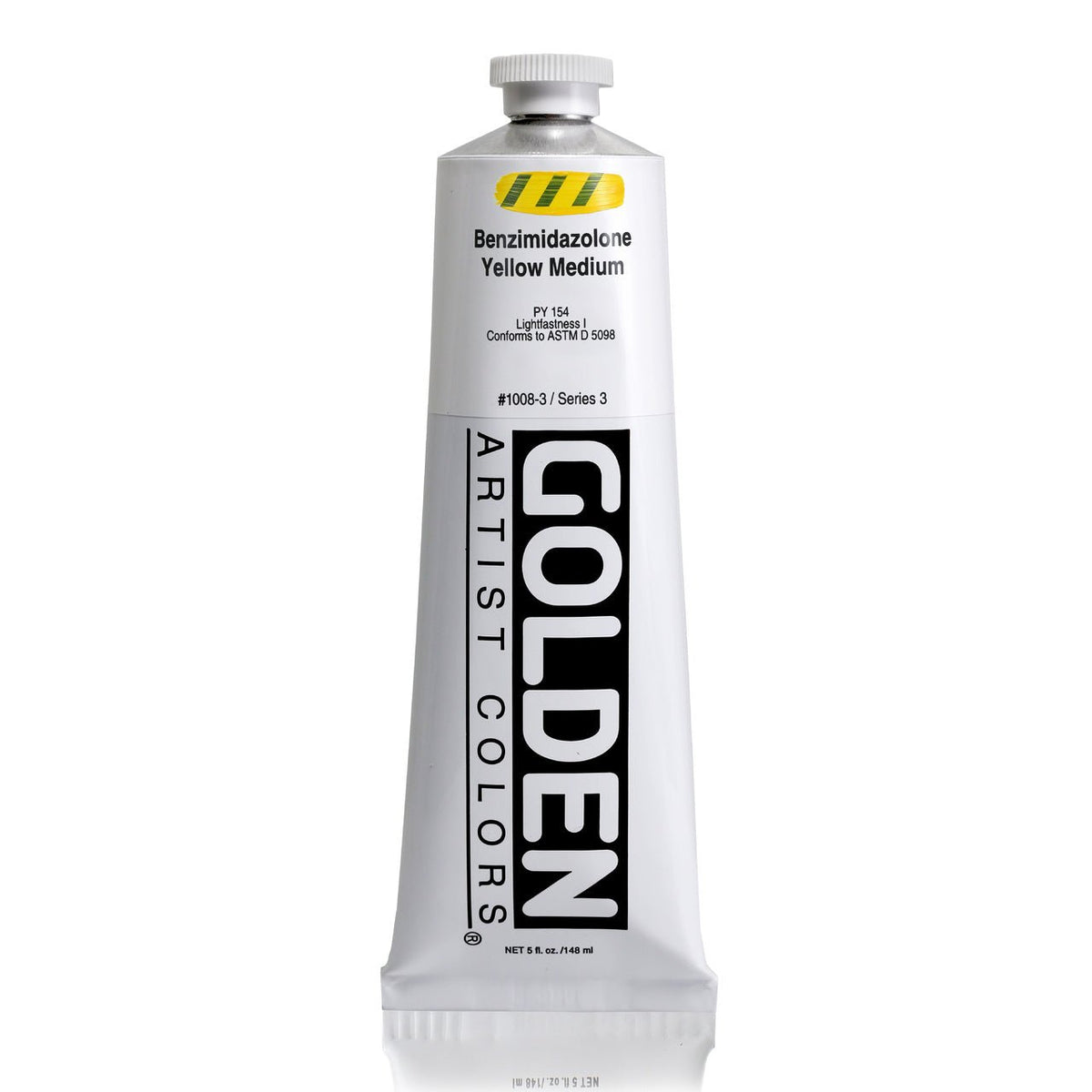 Golden Heavy Body Acrylic Benzimidazolone Yellow Medium 5 oz - merriartist.com