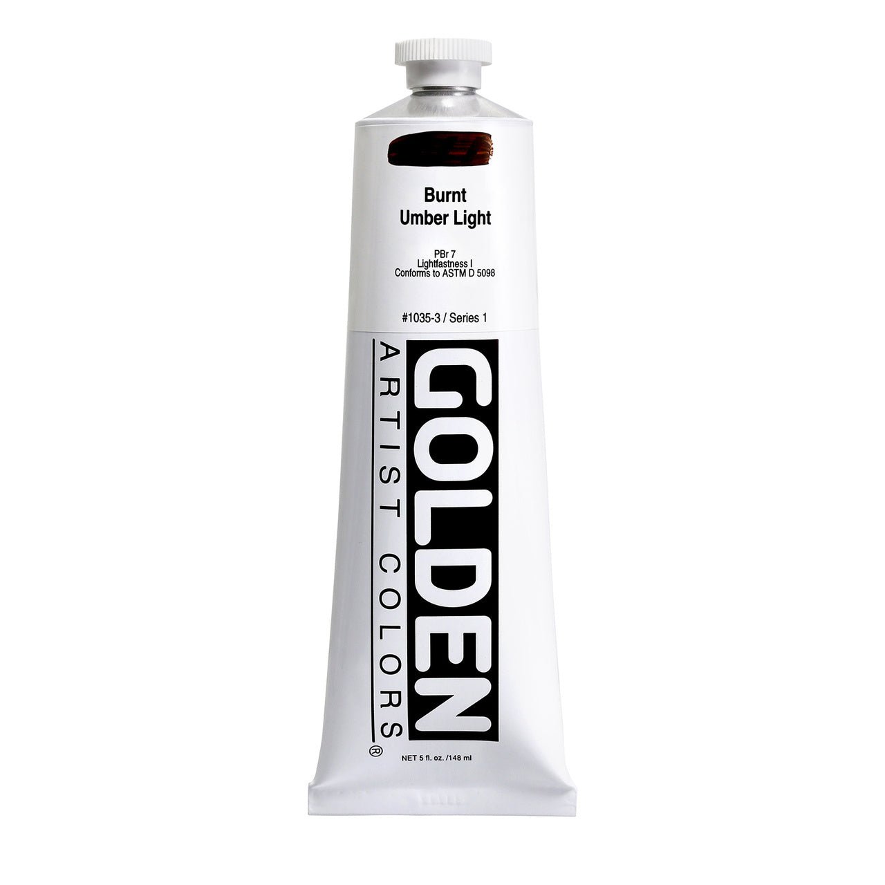 Golden Heavy Body Acrylic Burnt Umber Light 5 oz - merriartist.com