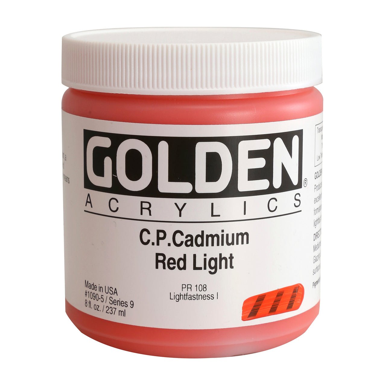 Golden Heavy Body Acrylic Cadmium Red Light 8 oz - merriartist.com