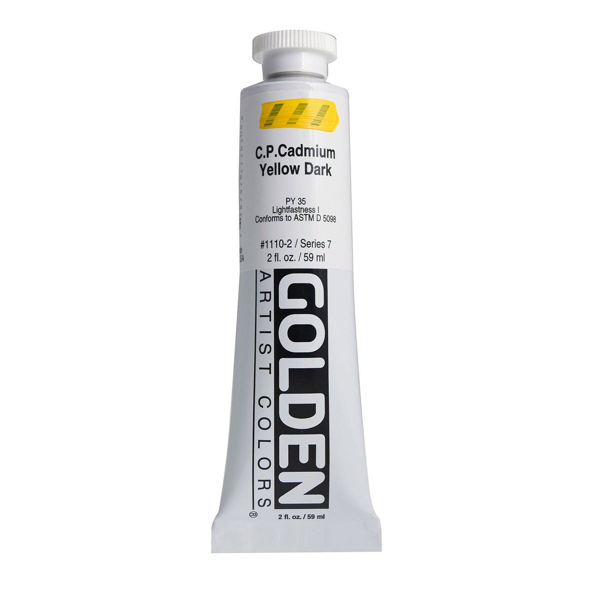 Golden Heavy Body Acrylic Cadmium Yellow Dark 2 oz - merriartist.com