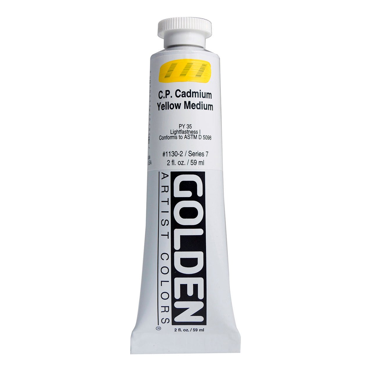 Golden Heavy Body Acrylic Cadmium Yellow Medium 2 oz - merriartist.com