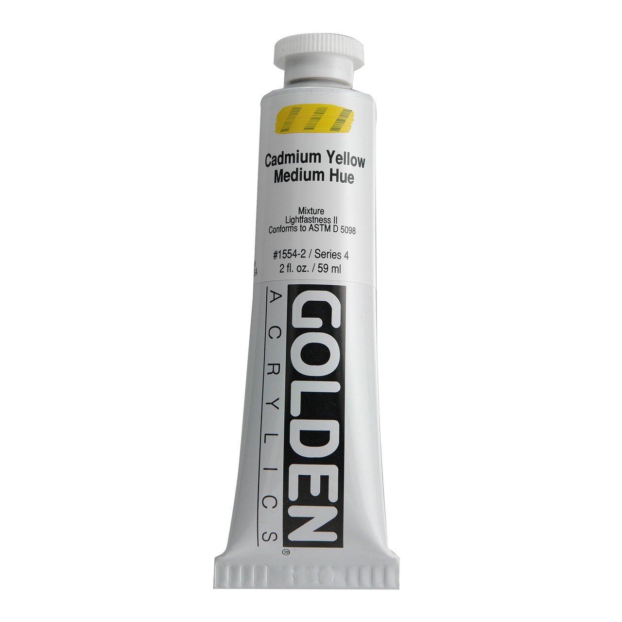 Golden Heavy Body Acrylic Cadmium Yellow Medium Hue 2 oz - merriartist.com