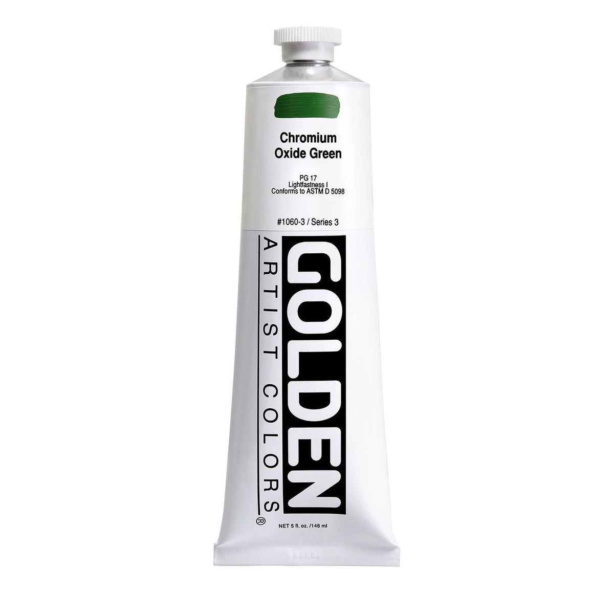 Golden Heavy Body Acrylic Chromium Oxide Green 5 oz - merriartist.com