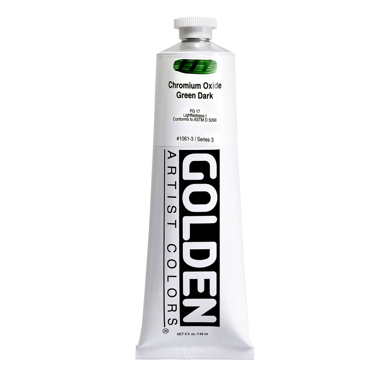 Golden Heavy Body Acrylic Chromium Oxide Green Dark 5 oz - merriartist.com