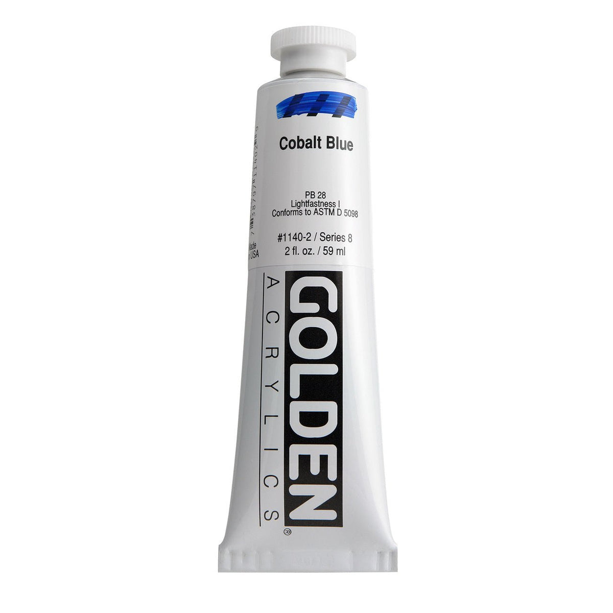 Golden Heavy Body Acrylic Cobalt Blue 2 oz - merriartist.com