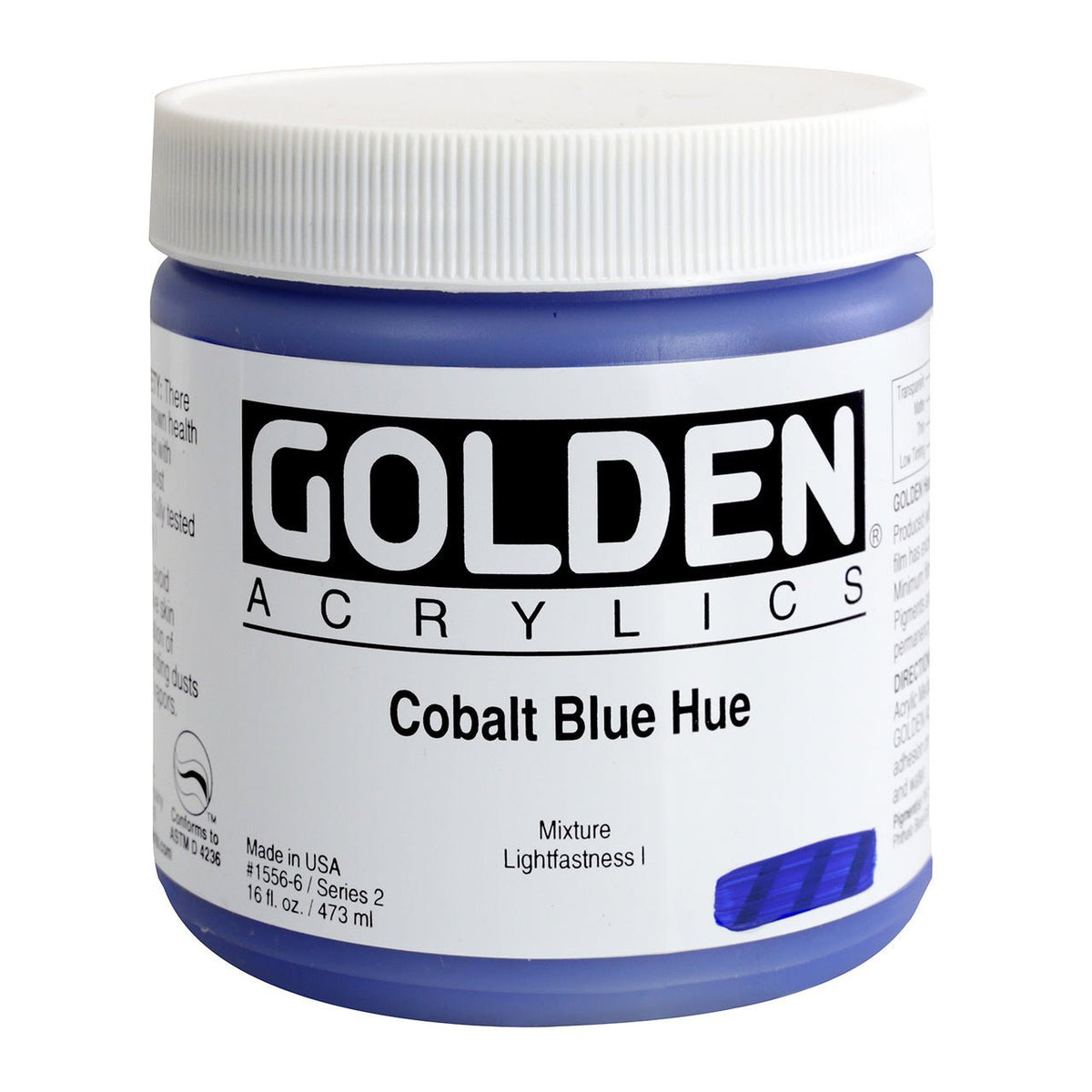 Golden Heavy Body Acrylic Cobalt Blue Hue 16 oz - merriartist.com