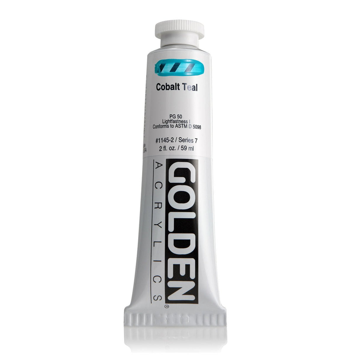 Golden Heavy Body Acrylic Cobalt Teal 2 oz - merriartist.com