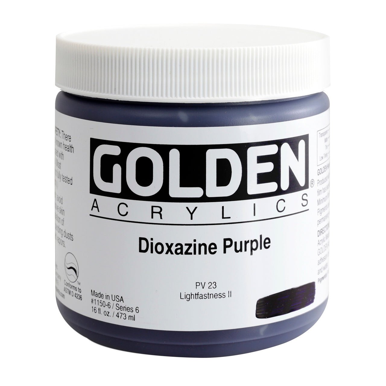 Golden Heavy Body Acrylic Dioxazine Purple 16 oz - merriartist.com