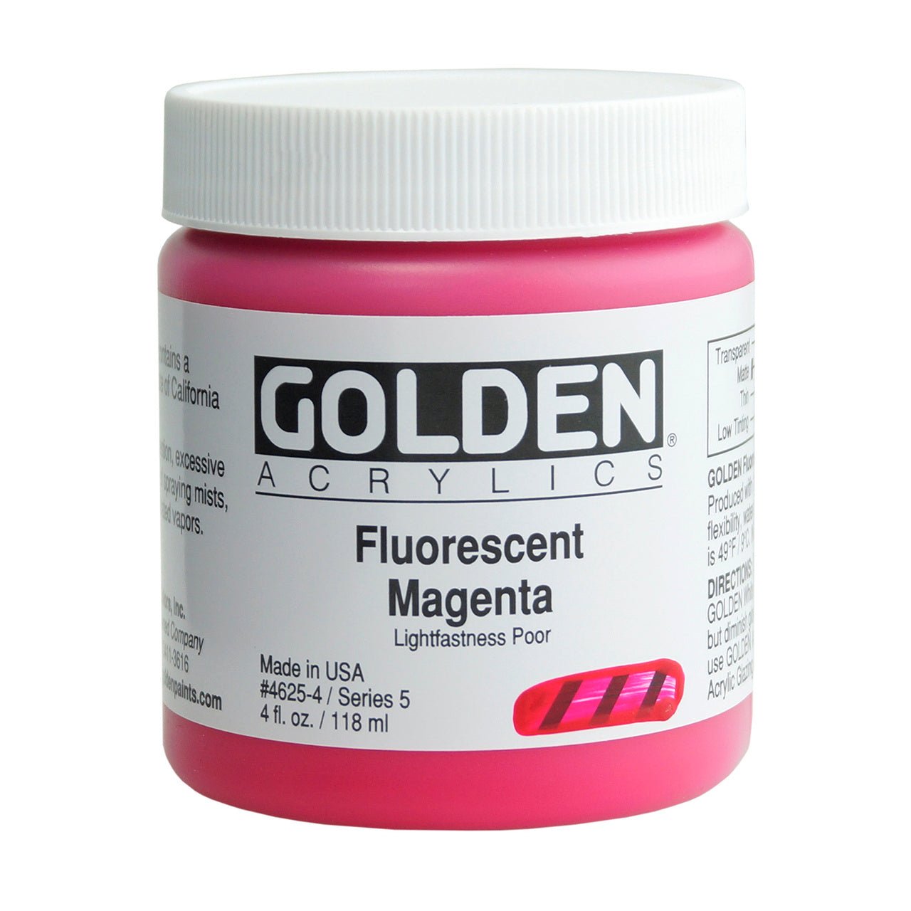 Golden Heavy Body Acrylic Fluorescent Magenta 4 oz - merriartist.com