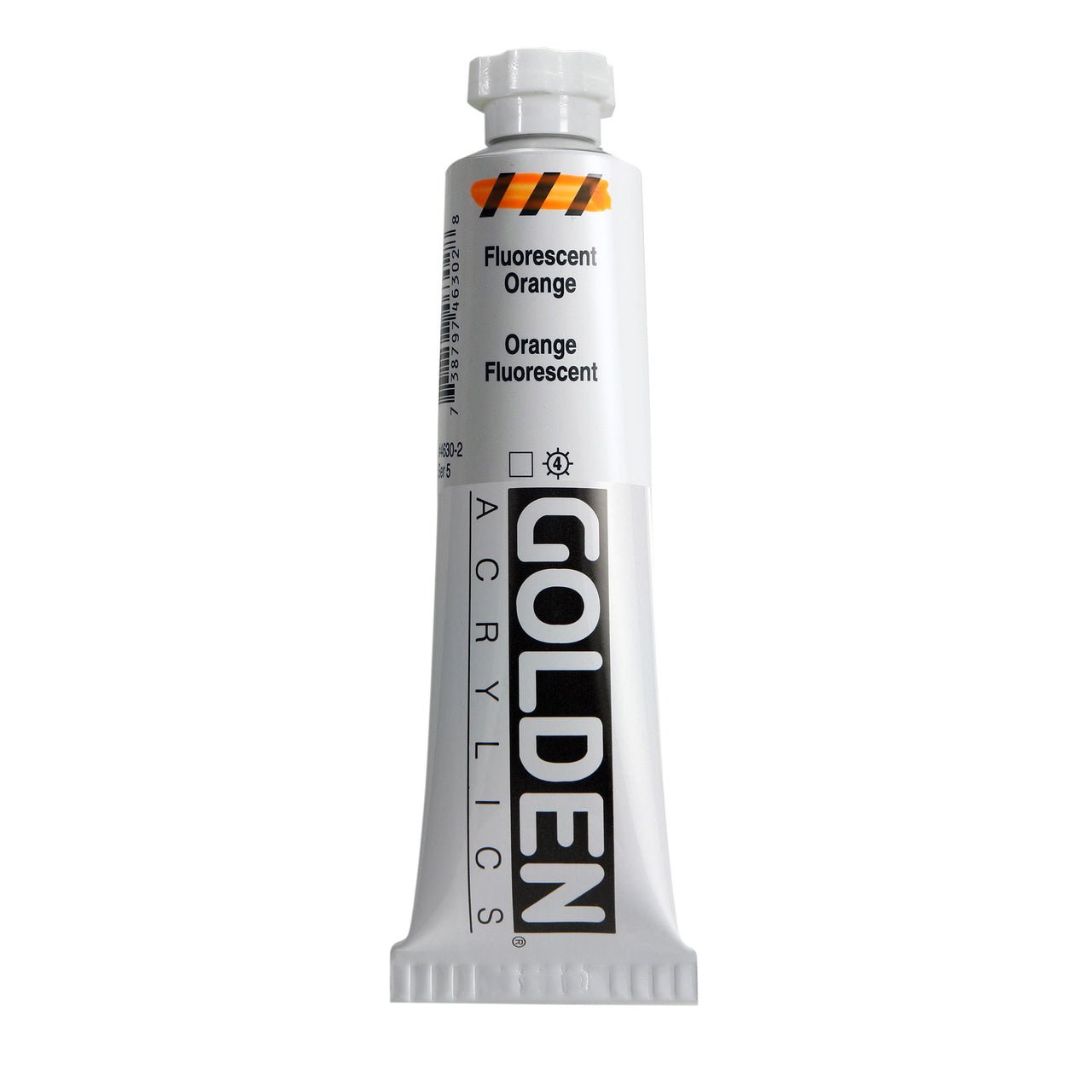 Golden Heavy Body Acrylic Fluorescent Orange 2 oz - merriartist.com