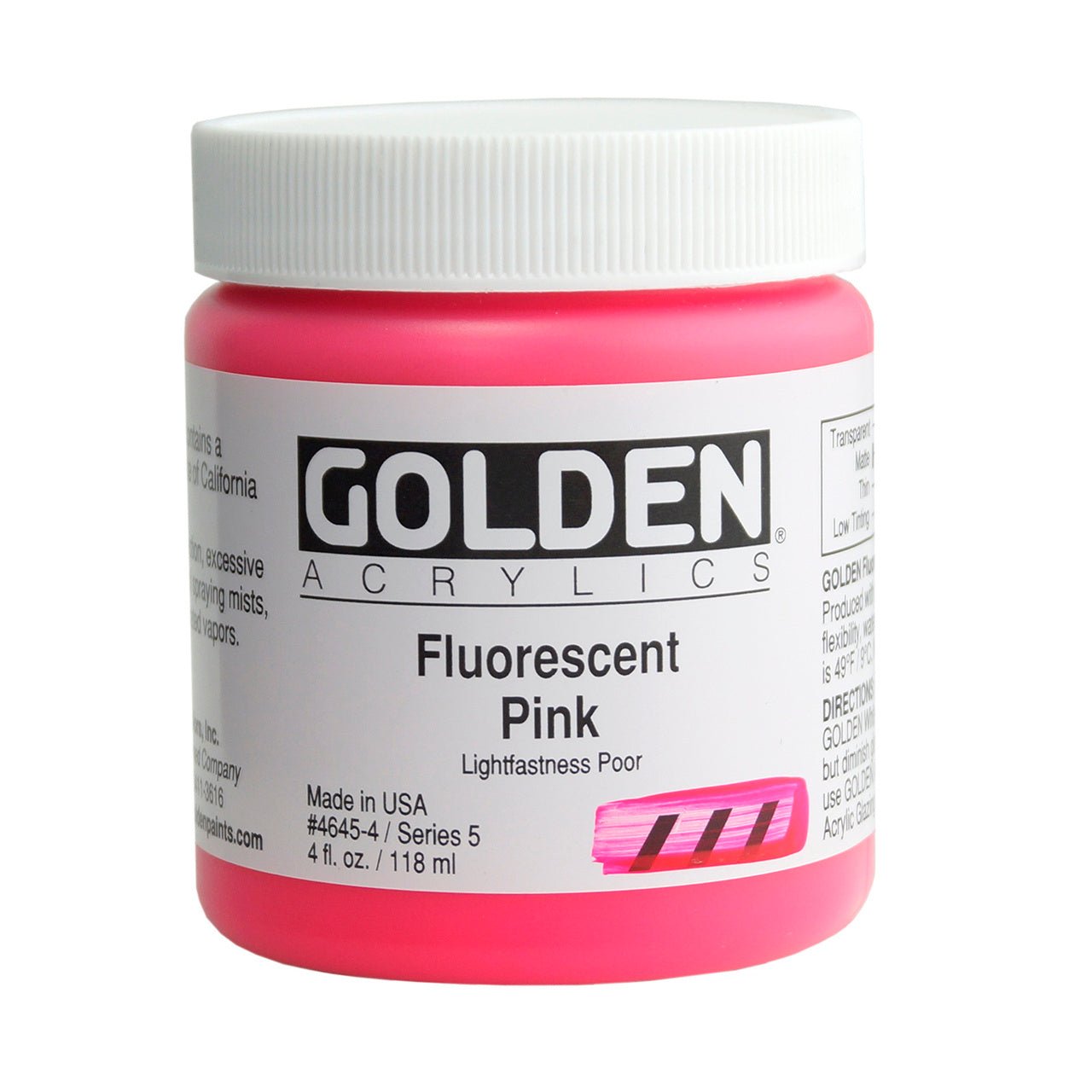 Golden Heavy Body Acrylic Fluorescent Pink 4 oz - merriartist.com