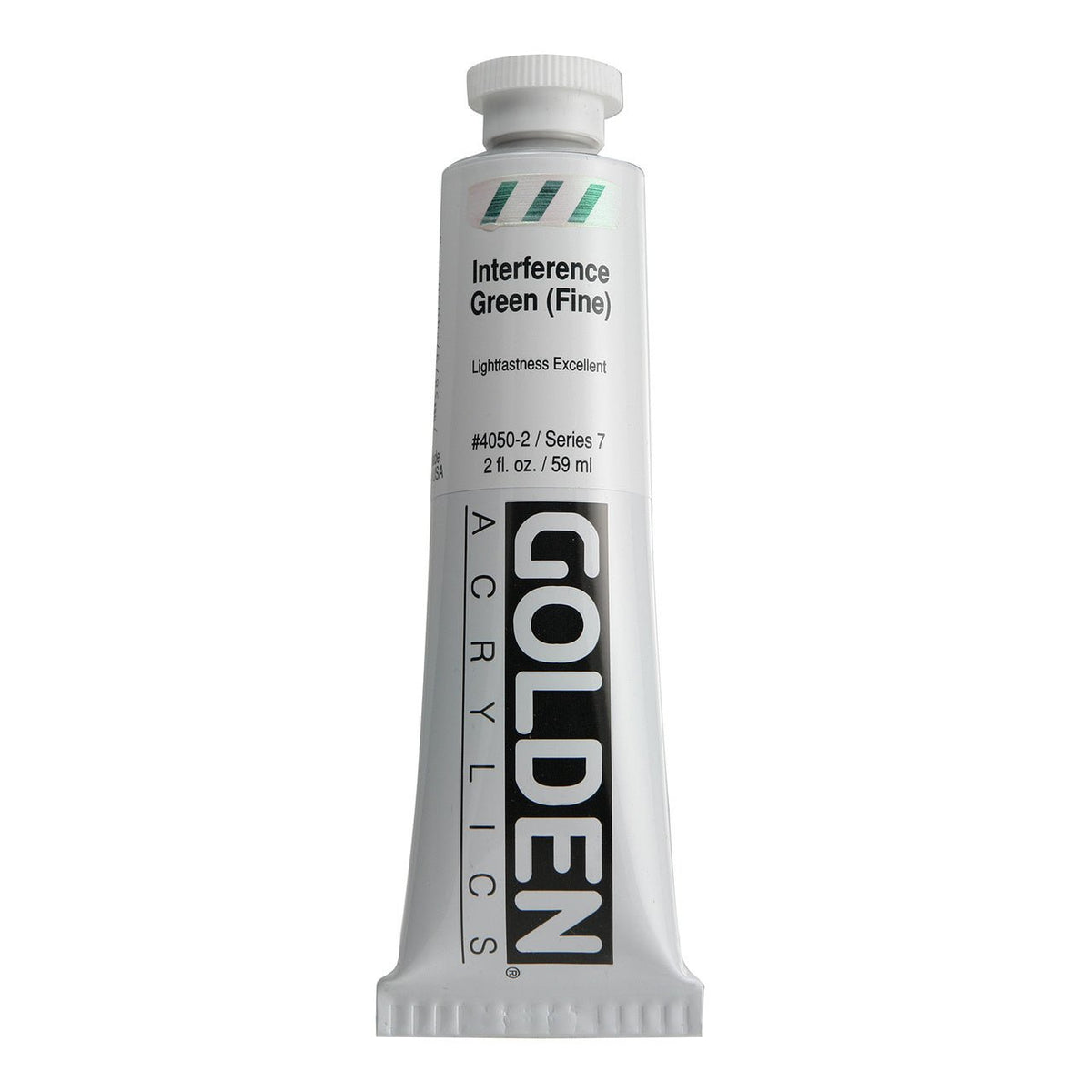 Golden Heavy Body Acrylic Interference Green (fine) 2 oz - merriartist.com