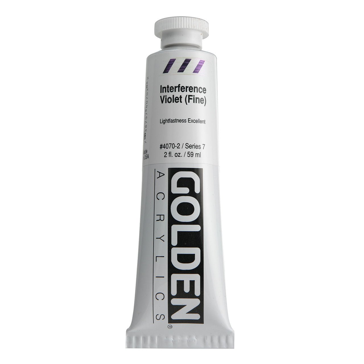 Golden Heavy Body Acrylic Interference Violet (fine) 2 oz - merriartist.com