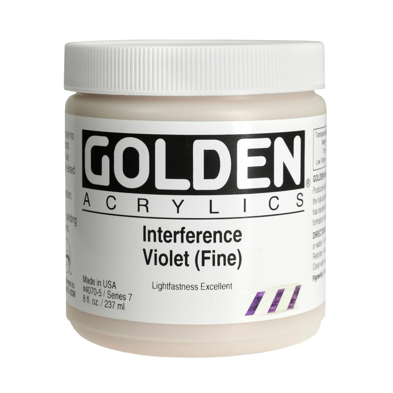 Golden Heavy Body Acrylic Interference Violet (fine) 8 oz - merriartist.com