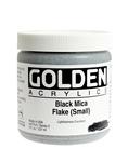 Golden Heavy Body Acrylic Iridescent Black Mica Flake (small) 8 oz - The Merri Artist - merriartist.com