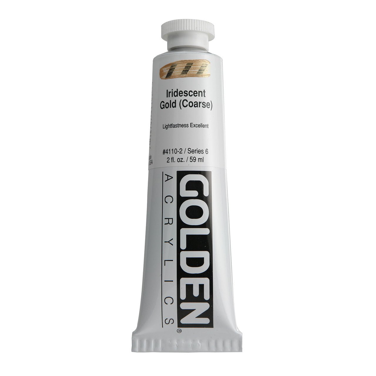 Golden Heavy Body Acrylic Iridescent Gold (Coarse) 2 oz - merriartist.com